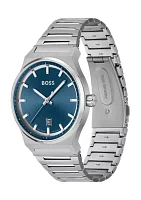 Candor Silver Blue Dial Watch