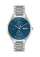 Tyler Silver Bracelet Blue Dial Watch