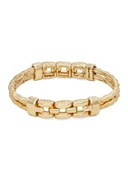 Gold Tone 2.25" Stretch Bracelet