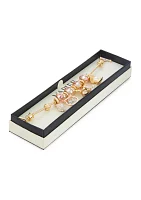 Gold Tone Pink Sealife Slider Bracelet - Boxed