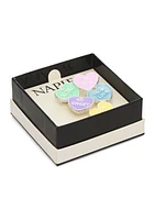 Silver Tone Mini Hearts Pin - Boxed 