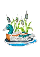 Silver Tone Duck Pond Pin - Boxed