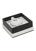 Silver Tone White Pearl Sheep Pin - Boxed 