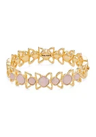 Gold Tone Rose Stretch Bracelet