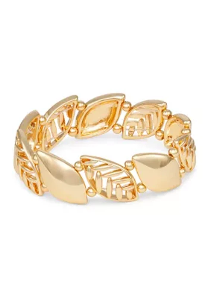 Gold Tone Stretch Bracelet