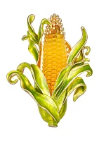 Gold Tone Corn Cob Pin - Boxed