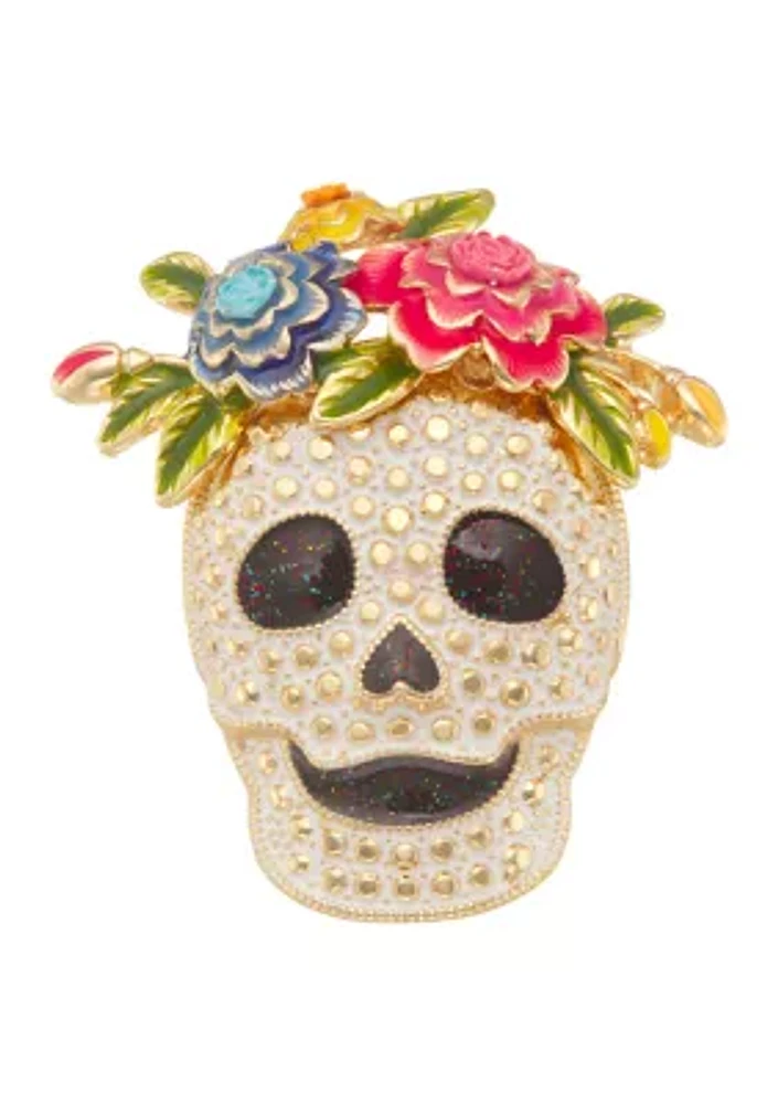 Gold Tone Day of the Dead Pin