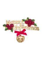 Gold Tone Merry Xmas Pin