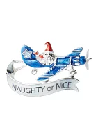 Silver Tone Naughty or Nice Pin