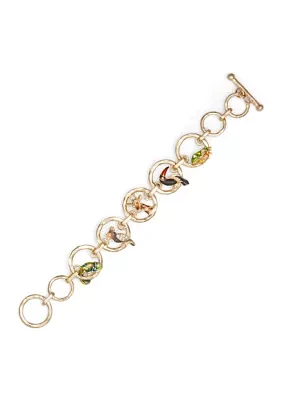 Gold Tone Critters Flex Bracelet - Boxed