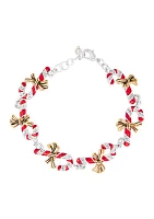 Two Tone Multi Candy Cane Flex Bracelet