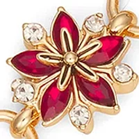 Gold Tone Holiday Flower Flex Bracelet