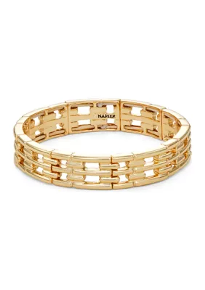 Gold Tone Stretch Bracelet