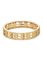 Gold Tone Stretch Bracelet