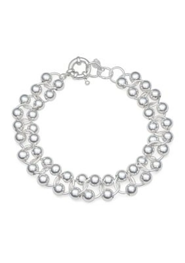 Silver Tone 7.5" Yours Truly Stretch Bracelet