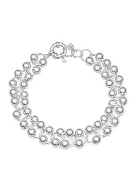 Silver Tone 7.5" Yours Truly Stretch Bracelet