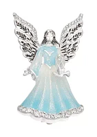 Silver Tone Boxed Blue Angel Pin