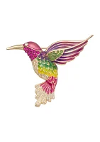 Gold Tone Boxed Multi Hummingbird Pin