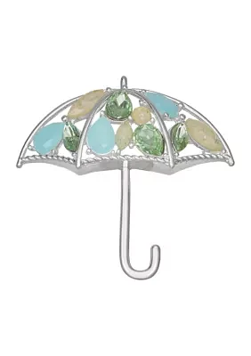 Silver Tone Multi Umbrella Pin