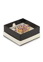 Gold Tone Multi Flower Spray Pin - Boxed