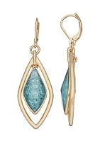 Stone Orbital Drop Earrings