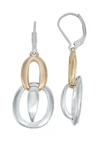 Two Tone Mixed Feelings double Drop Earrings