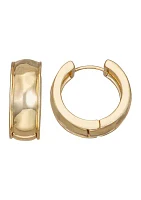 Gold Tone 24 Millimeter Liquid Hoop Earrings