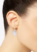 Silver Tone Ghost Drop Earrings