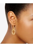 Gold Tone Double Drop Earrings