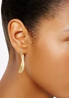 28 Millimeter Gold Tone Hoop Earrings