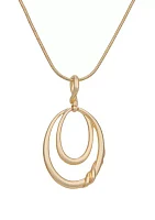 Gold Tone 18" Swivel Pendant Necklace