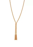 Golden State Fringe Y-Necklace