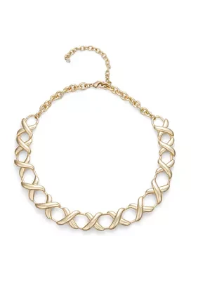 Gold Tone 16" Collar Necklace