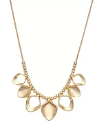 Gold Tone Twist Frontal Necklace