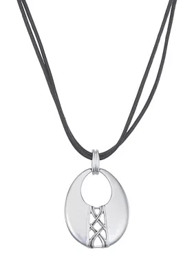 Silver Tone 16" Pendant Necklace