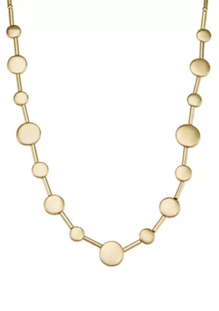 Gold Tone Droplets Collar Necklace