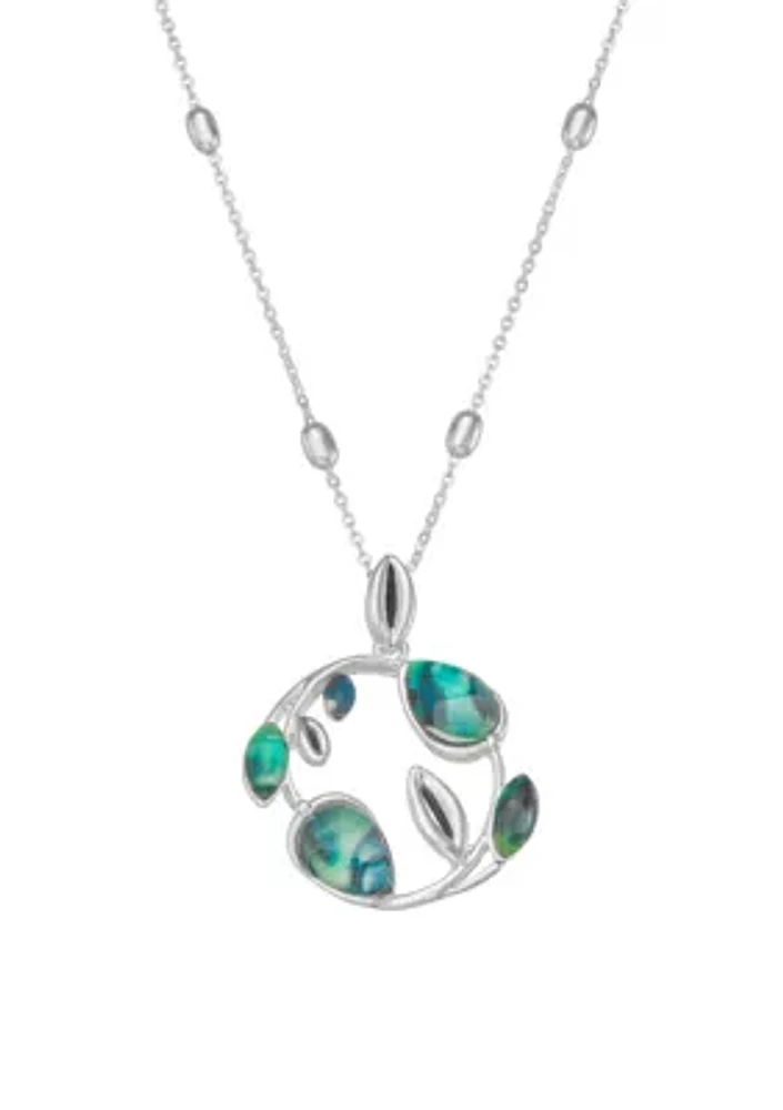 Silver Tone Color Bulb Pendant Necklace