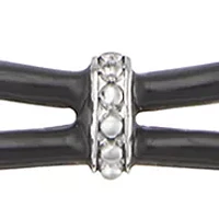 Silver Tone Jet Frontal Necklace