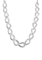 Silver Tone Smooth Collar Necklace