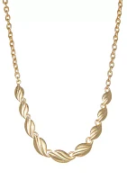 Gold Tone Butterfly Frontal Necklace