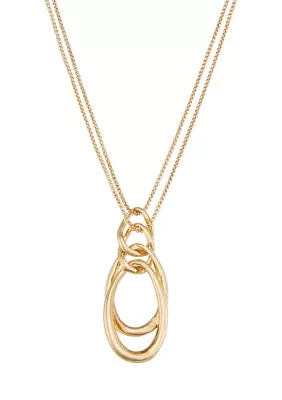 Gold Tone Pendant Necklace