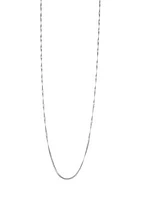 Silver Tone Twisted Strandage Necklace