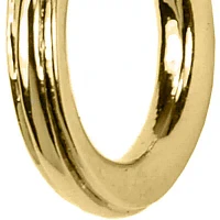 Polished Gold-Tone Hoop with Textured Design Earrings