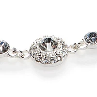 Boxed Silver-Tone Crystal Bracelet