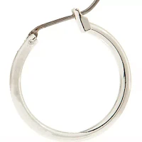 Set of Three Silver-Tone Hoop Earrings