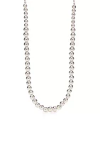 Silver-Tone Beaded Collar Necklace