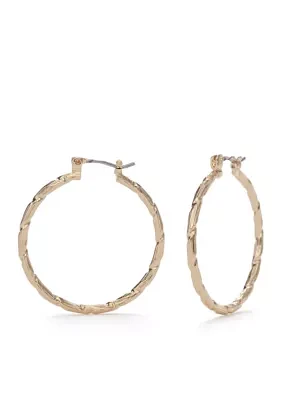 Gold-Tone Hoop Earrings