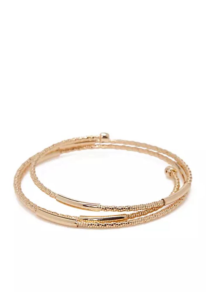 gold coil bracelet