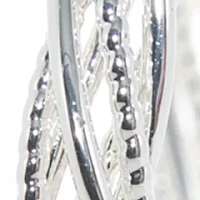 Silver-Tone Tune In Braided Hoop Earrings