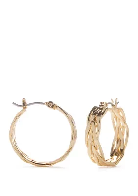 Small Thick Hoop Earrings